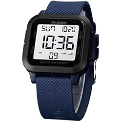 Amazon.com: zolohoni Square Men's Digital Watch Big Numbers Dial